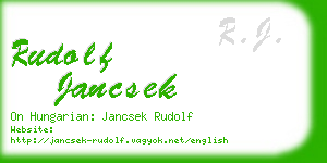 rudolf jancsek business card